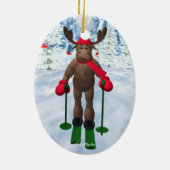 Landoverschrijdende snuffelaar keramisch ornament (Achterkant)