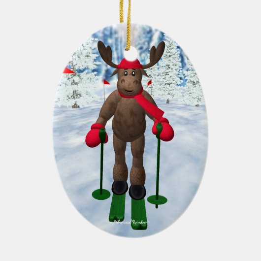 Landoverschrijdende snuffelaar keramisch ornament (Achterkant)