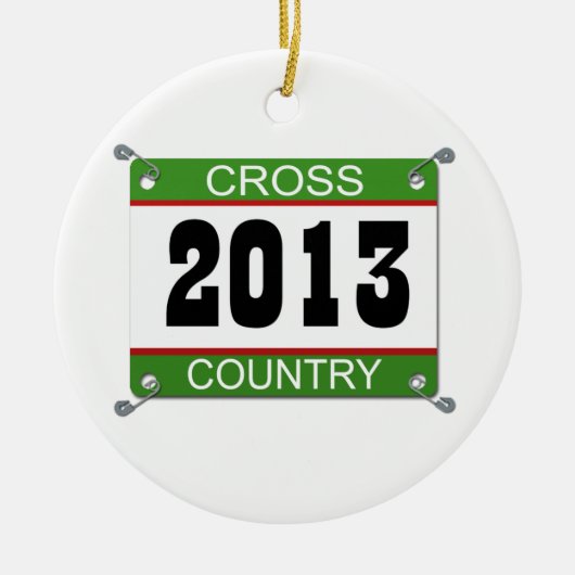 Landoverschrijdende versiering 2013 keramisch ornament (Voorkant)