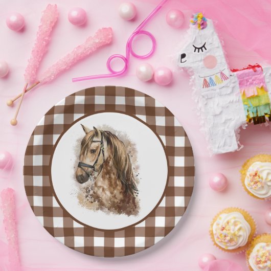 Landpaard Papieren Bordje (Feest)