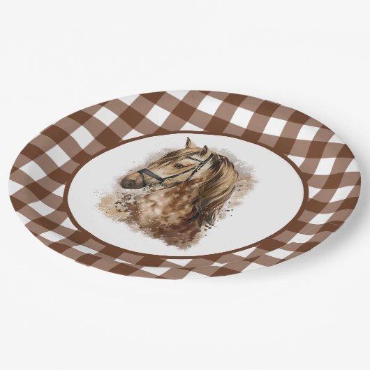 Landpaard Papieren Bordje (Gekanteld)