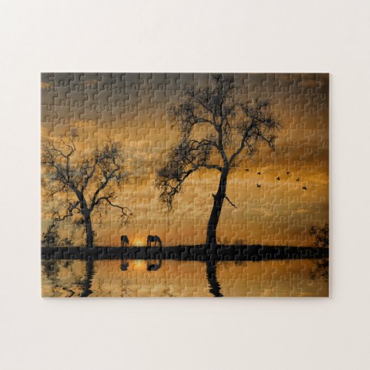 Landpaarden in het zuidwesten legpuzzel (Horizontaal)