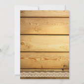 Landpaarden Rustic Wood Lace Save the Date Kaart (Achterkant)