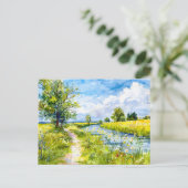 Landpad naar de Waterverf de Havelland Briefkaart (Staand voorkant)