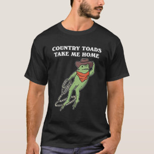 Landpadden Breng Me Huis Cowboy Kikker Grappige We T-shirt