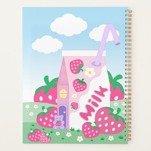 Landplanner voor aardbeienmelk planner (Achterkant)