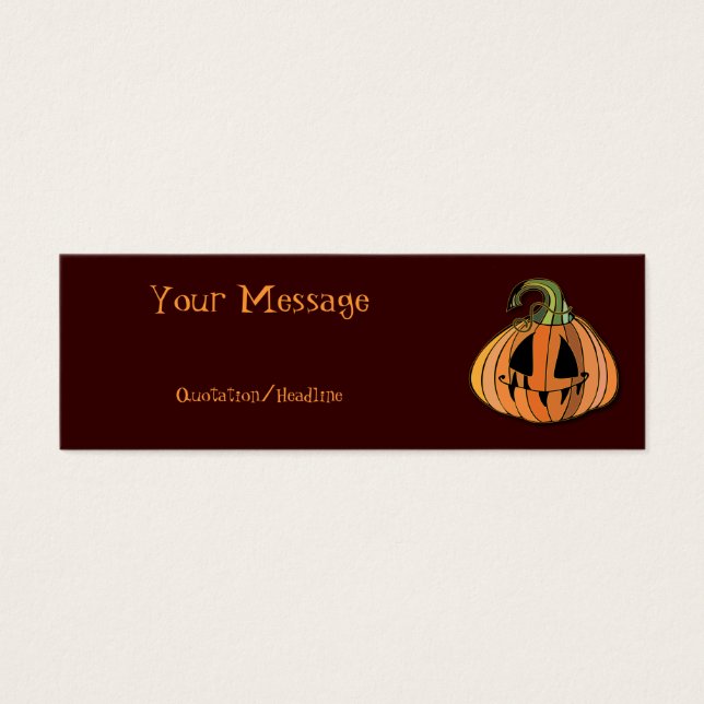 Landpompoen van Jack-o-lantern Mini Visitekaartjes (Voorkant)