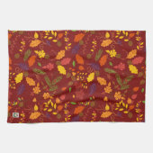 Landpompoenen van alle bladeren van de keuken 5308 theedoek (Horizontaal)