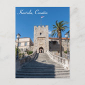 Landpoort in Korcula stad - Dalmatië, Kroatië Briefkaart (Voorkant)