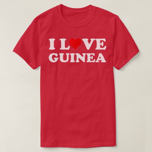 Landreis Souvenir I Love Guinea T-shirt (Design voorkant)