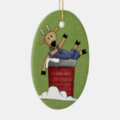 Landrendierkeramische kerstversiering keramisch ornament (Rechts)