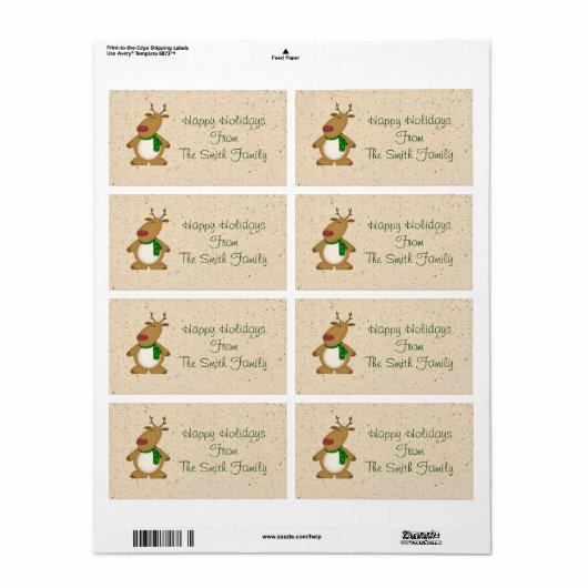 Landrendierlabel Etiket (Full Sheet)