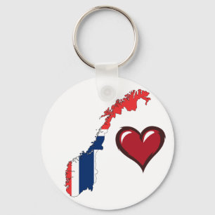 Landrode kern van Noorwegen Sleutelhanger