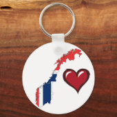 Landrode kern van Noorwegen Sleutelhanger (Voorkant)