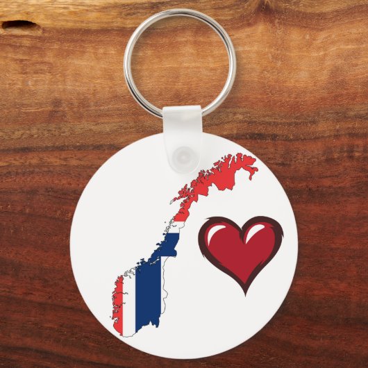 Landrode kern van Noorwegen Sleutelhanger (Voorkant)