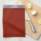 Landrode muur die in de Pond Dish Towel reflecteer Theedoek (Quarter Fold)