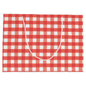 Landrode tractielant met gingham-stijl large cadeautasje (Achterkant)