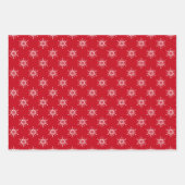 Landrode witte snowflakkering met kerstrood inpakpapier vel (Voorkant)