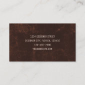 Landroestbruine  bruine textuur visitekaartje (Achterkant)