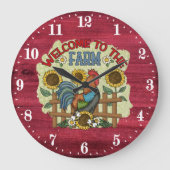 Landroesthuis boerderij welkom grote klok (Voorkant)