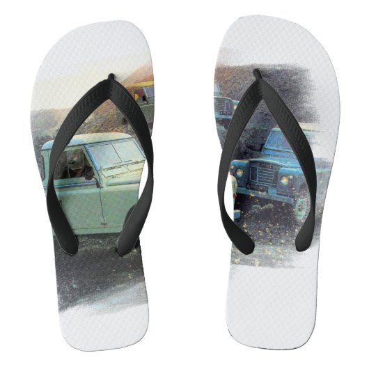 Landrover Flipflops uit de jaren zeventig Teenslippers (Voetbed)