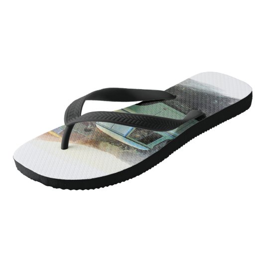 Landrover Flipflops uit de jaren zeventig Teenslippers (Schuin)