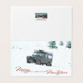 Landrover kerstkaartpakket van bywhacky kaart (Buitenkant ongevouwen)