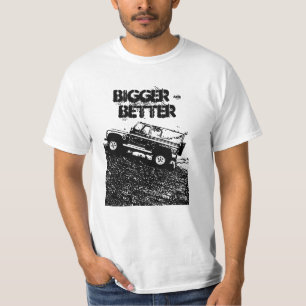 Landrover naar shirt, Groter en beter T-shirt