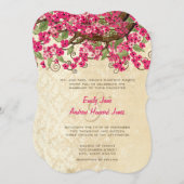Landroze Cherry Blossom Wedding Invites Kaart (Voorkant / Achterkant)