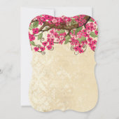 Landroze Cherry Blossom Wedding Invites Kaart (Achterkant)