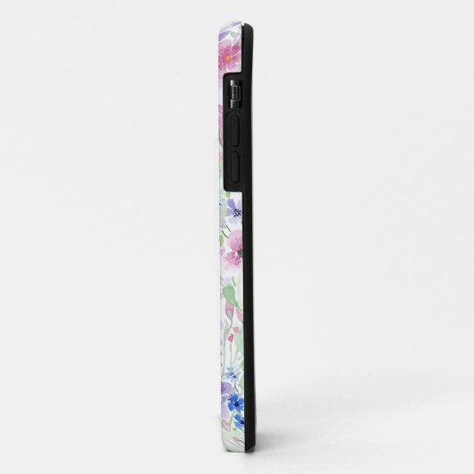 Landroze Paarse Waterverven bloemen Case-Mate iPhone Case (Achterkant/links)