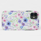Landroze Paarse Waterverven bloemen Case-Mate iPhone Case (Achterkant (horizontaal))
