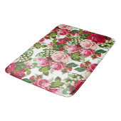 Landroze rode groene bloem badmat (Gekanteld)