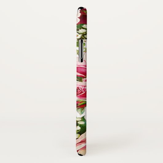 Landroze rode groene bloem Case-Mate iPhone case (Achterkant / rechts)