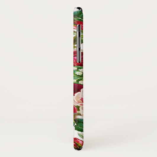 Landroze rode groene  bloem Case-Mate iPhone case (Achterkant/links)