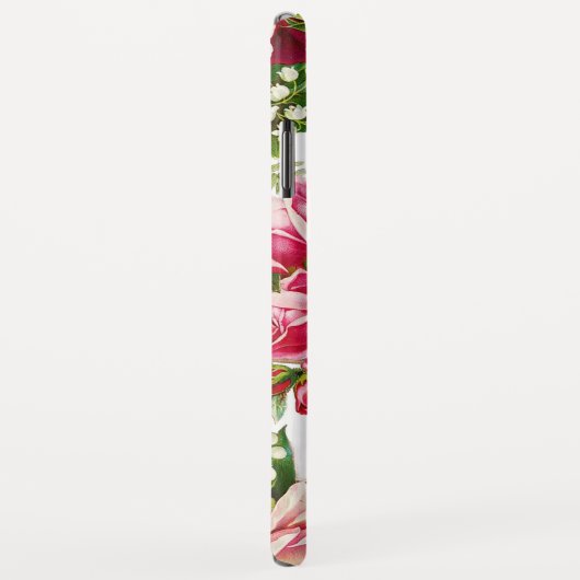 Landroze rode groene  bloem Case-Mate iPhone case (Achterkant/rechts)