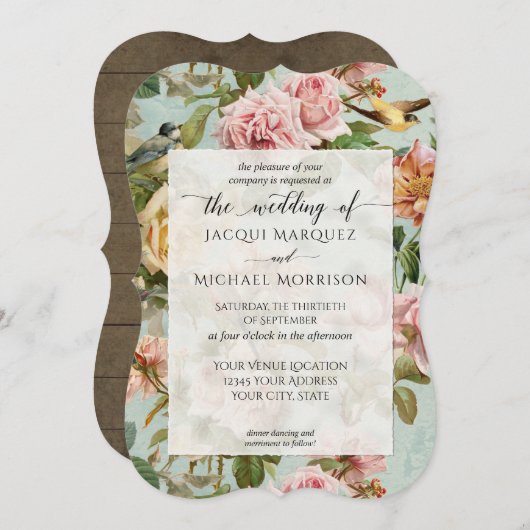 Landroze roze roze roze roestbruin kaart (Voorkant / Achterkant)