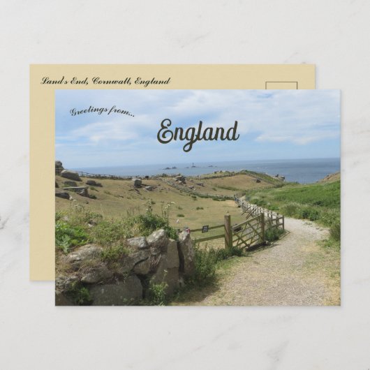 Lands End Cornwall England Briefkaart (Voorkant / Achterkant)