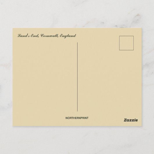 Lands End Cornwall England Briefkaart (Achterkant)