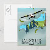 Land's End Cornwall Reis kaart poster (Voorkant / Achterkant)
