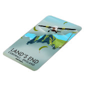 Land's End Cornwall Reis kaart poster Magneet (Linkerzijde)
