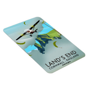 Land's End Cornwall Reis kaart poster Magneet