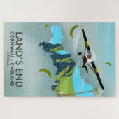 Land's End Cornwall Reiskaartposter Legpuzzel (Horizontaal)