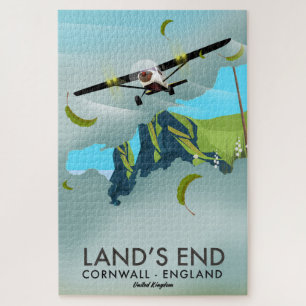 Land's End Cornwall Reiskaartposter Legpuzzel