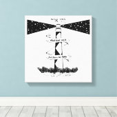 Land's End John o'groats vuurtoren Canvas Afdruk (Insitu (Houten vloer))