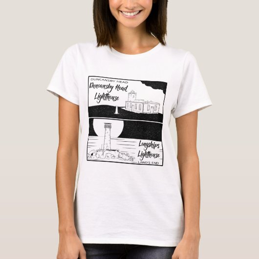 Land's End John o'groats vuurtoren T-shirt (Voorkant)