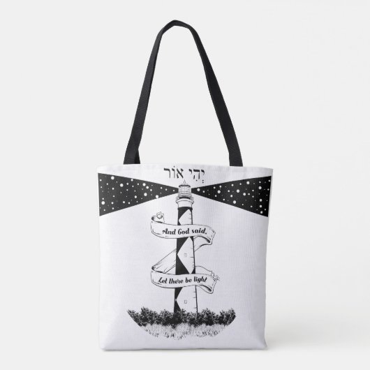 Land's End John o'groats vuurtoren Tote Bag (Achterkant)