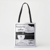 Land's End John o'groats vuurtoren Tote Bag (Voorkant)