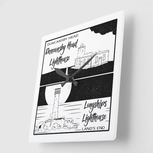 Land's End John o'groats vuurtoren Vierkante Klok (Hoek)