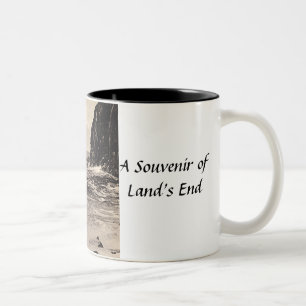 Land's End Souvenir-Mok Tweekleurige Koffiemok